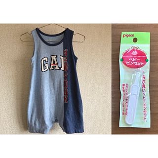 ベビーギャップ(babyGAP)のbabyGapショートオール & ベビーピンセット(カバーオール)