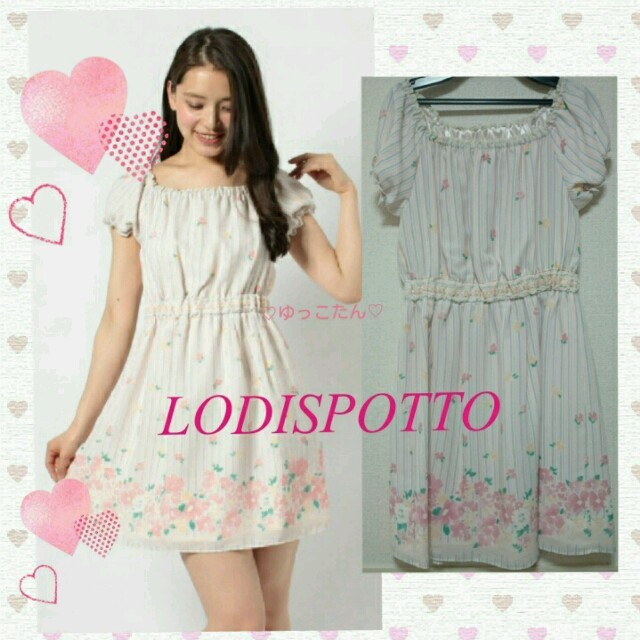 LODISPOTTO(ロディスポット)の出品5/4まで♡新品♡お花いっぱいワンピ レディースのワンピース(ひざ丈ワンピース)の商品写真