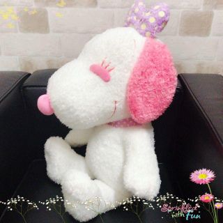 スヌーピー(SNOOPY)の【新品】ベル お座りジャンボぬいぐるみ〈ピンク〉（非売品）(ぬいぐるみ)