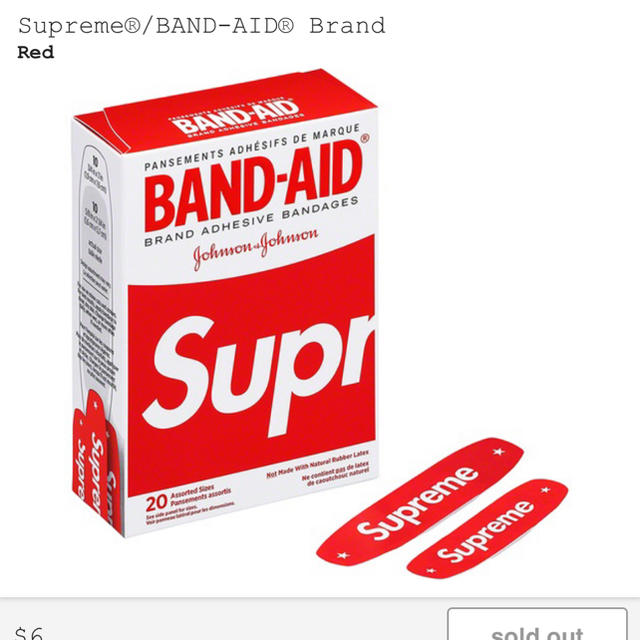 supreme 19ss バンドエイド band aid 6箱セット