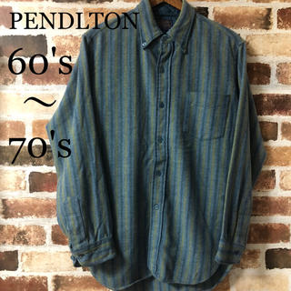 ペンドルトン(PENDLETON)の[ PENDLTON ] 60's〜70's  ウールシャツ ストライプ(シャツ)