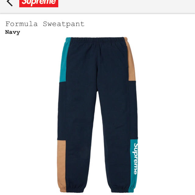 Supreme(シュプリーム)の19ss Lサイズ ネイビー Supreme Formula Sweatpant メンズのパンツ(その他)の商品写真