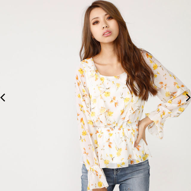 Relie flowerシフォンTOP