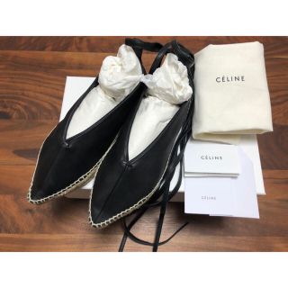 セリーヌ(celine)のCeline セリーヌ ストラップ エスパドリーユ 35 ブラック(サンダル)