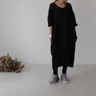 ★新品未使用★　argue  Linem-Cotton Vneck Dress (ロングワンピース/マキシワンピース)