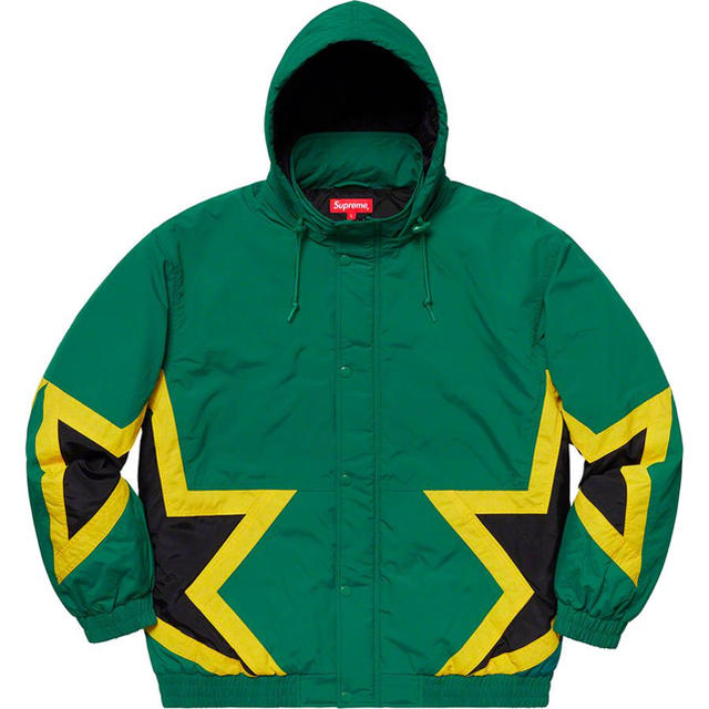 Supreme(シュプリーム)の19SS  Stars Puffy Jacket  Mサイズ グリーン メンズのジャケット/アウター(その他)の商品写真