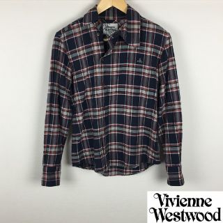 ヴィヴィアンウエストウッド(Vivienne Westwood)の美品 ヴィヴィアンウエストウッドマン 長袖シャツ チェック サイズ44(シャツ)