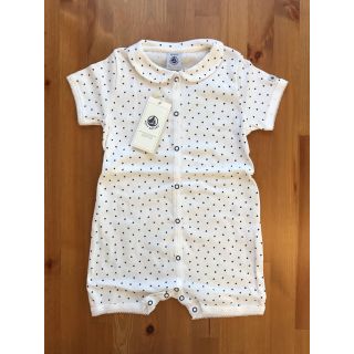 プチバトー(PETIT BATEAU)のSALE☆18m プチバトー ハートプリントロンパース(ロンパース)