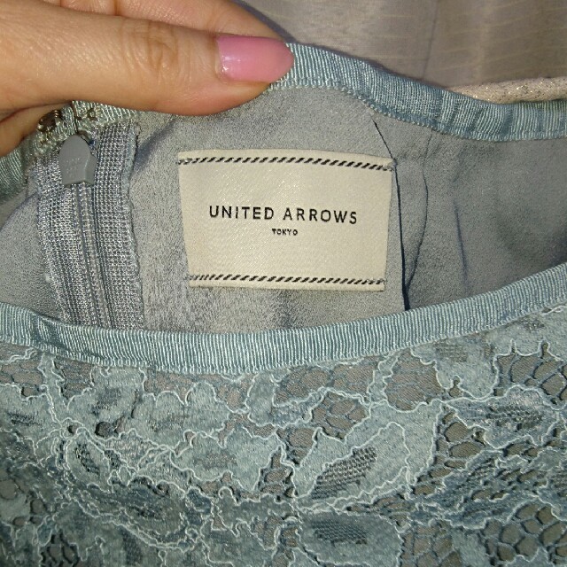 UNITED ARROWS(ユナイテッドアローズ)のUNITED ARROWS 膝丈レーススカート レディースのスカート(ひざ丈スカート)の商品写真