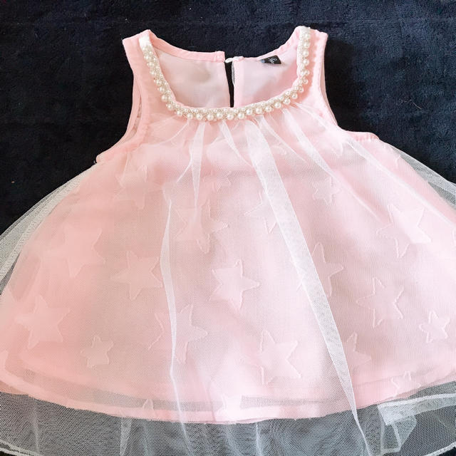 西松屋(ニシマツヤ)の新品未使用 子供用ドレス 80 キッズ/ベビー/マタニティのキッズ服女の子用(90cm~)(ドレス/フォーマル)の商品写真