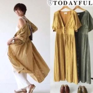 トゥデイフル(TODAYFUL)のTODAYFUL カットジャガードドレス(ロングワンピース/マキシワンピース)