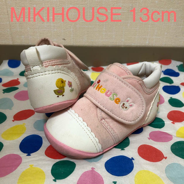 mikihouse(ミキハウス)のミキハウス 13センチパイル素材のベビーファーストシューズ キッズ/ベビー/マタニティのベビー靴/シューズ(~14cm)(スニーカー)の商品写真