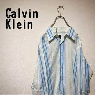 カルバンクライン(Calvin Klein)のカルバンクライン ストライプシャツ オーバーサイズ メンズ XL(シャツ)