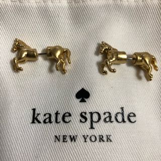 ケイトスペードニューヨーク(kate spade new york)の新品未使用❗️ケイトスペードピアス 馬 ホース アニマル 動物 イヤージャケット(ピアス)