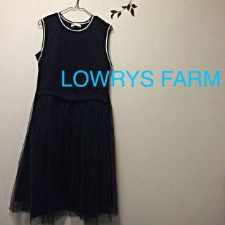 ローリーズファーム(LOWRYS FARM)のスウェット＊チュールワンピース (ひざ丈ワンピース)