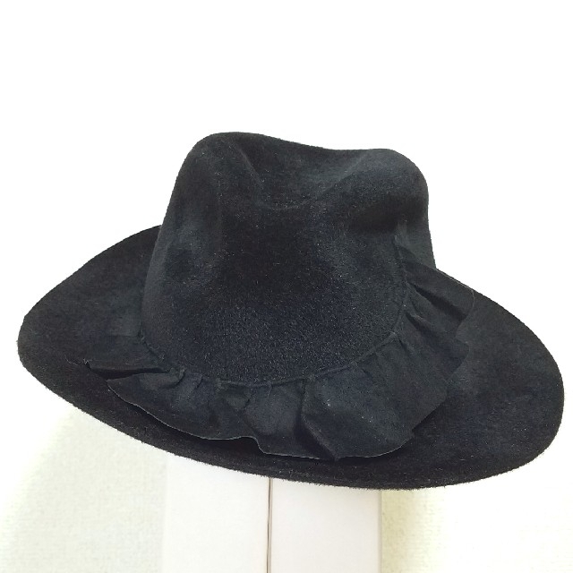 新品未使用【misaharada】ハット　ブラック　黒　帽子