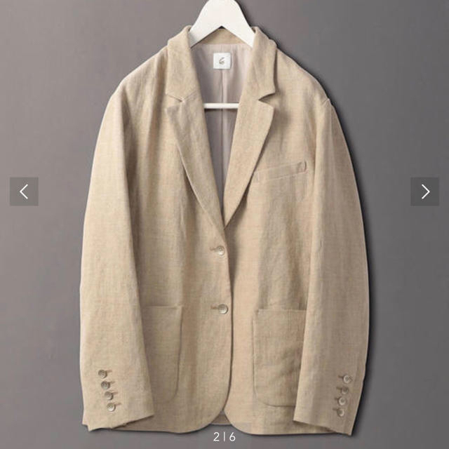 BEAUTY&YOUTH UNITED ARROWS(ビューティアンドユースユナイテッドアローズ)の新品 roku リネンジャケット LINEN 2B JACKET レディースのジャケット/アウター(テーラードジャケット)の商品写真