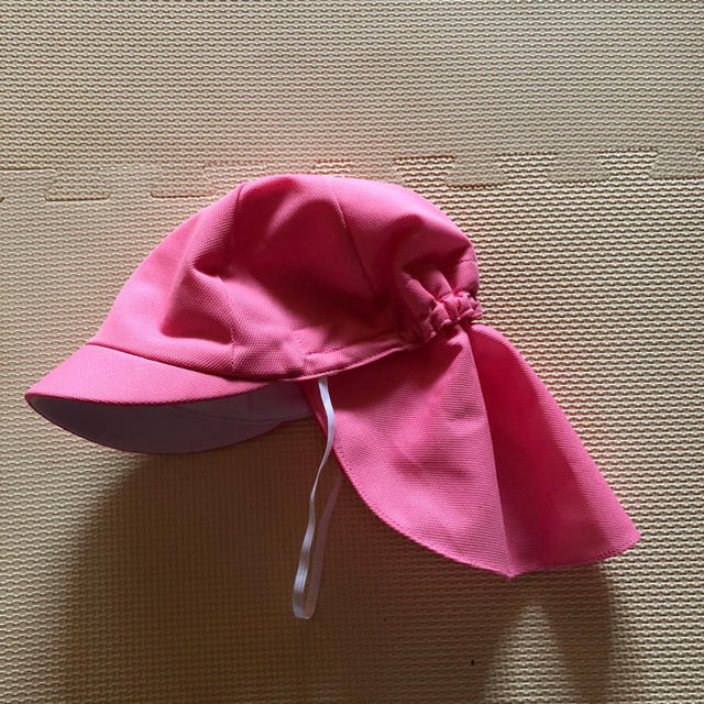 入園準備にピンク帽子 ハンドメイドのキッズ/ベビー(外出用品)の商品写真