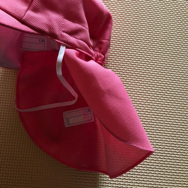 入園準備にピンク帽子 ハンドメイドのキッズ/ベビー(外出用品)の商品写真