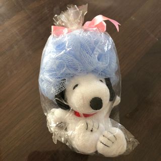 スヌーピー(SNOOPY)の新品タグ付未開封スヌーピーアフロ風バススポンジ(バスグッズ)