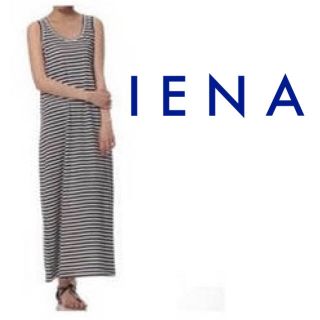 イエナ(IENA)の※1ヶ所穴有り※IENA/ノースリーブマキシボーダーワンピース(ロングワンピース/マキシワンピース)