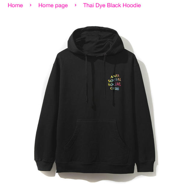 thai dye black hoodie 1