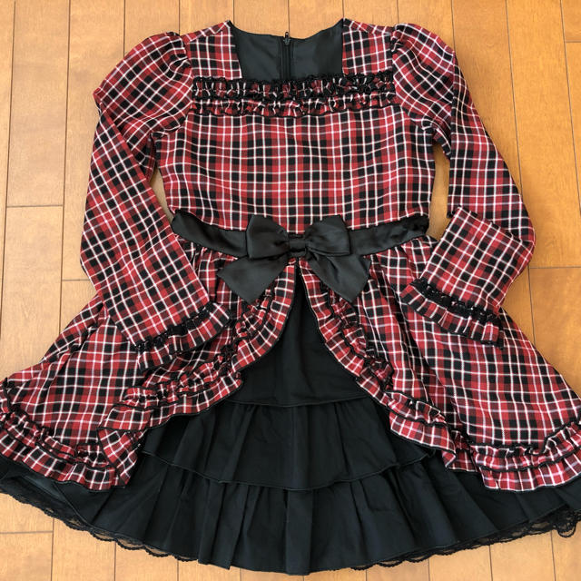 ニッセン(ニッセン)のワンピース ドレス チェック 140 女の子  キッズ/ベビー/マタニティのキッズ服女の子用(90cm~)(ドレス/フォーマル)の商品写真