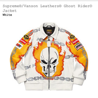 シュプリーム(Supreme)の白 Lサイズ Supreme Vanson Ghost Rider バンソン(ライダースジャケット)
