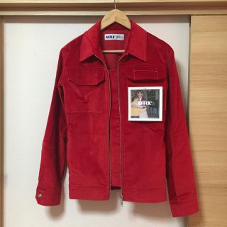 新品 AFFIX WORKS VELVET JACKET RED ジャケット