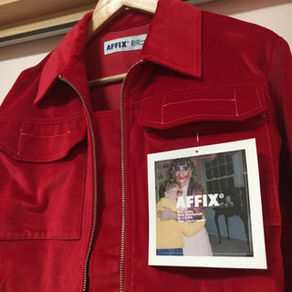 新品 AFFIX WORKS VELVET JACKET RED ジャケット