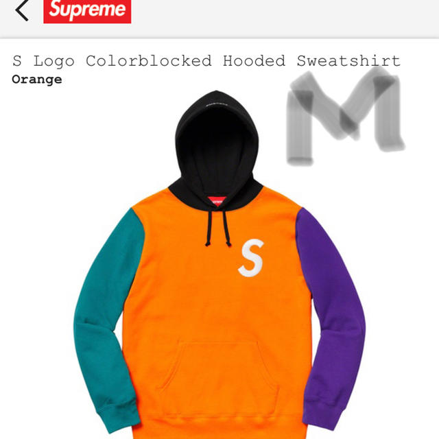 Supreme(シュプリーム)のS Logo Colorblocked Hooded Sweatshirt M メンズのトップス(パーカー)の商品写真