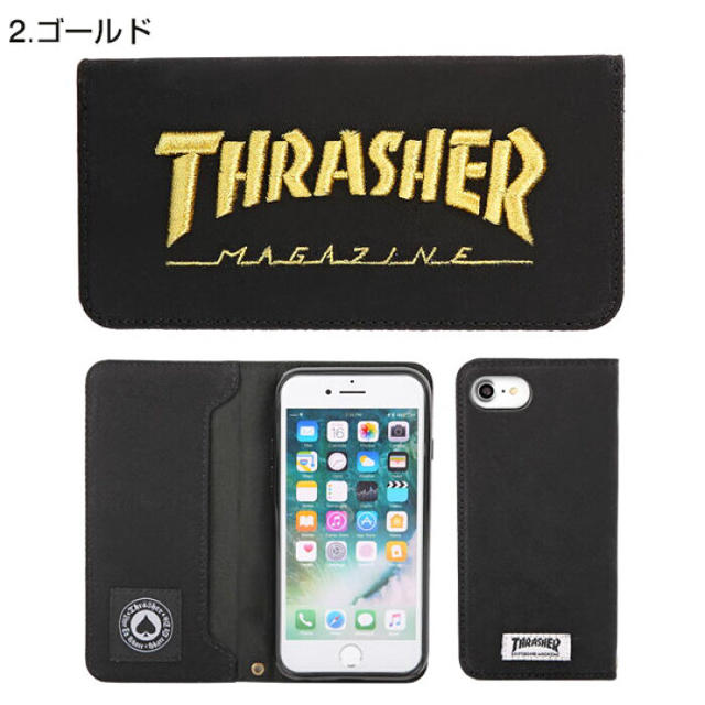 THRASHER - THRASHER iPhone8/7/6s/6対応　手帳型 iPhoneケースの通販 by a妻’store｜スラッシャーならラクマ