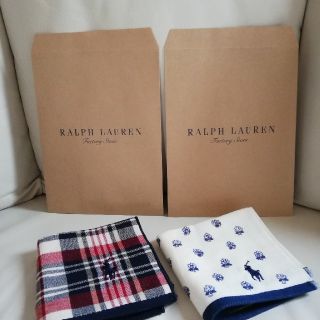 ポロラルフローレン(POLO RALPH LAUREN)のラルフローレンガーゼタオルハンカチ・二枚組(ハンカチ)