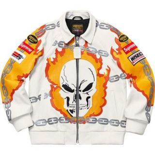 シュプリーム(Supreme)のM Supreme Vanson Leather Jacket 白 国内正規品(レザージャケット)