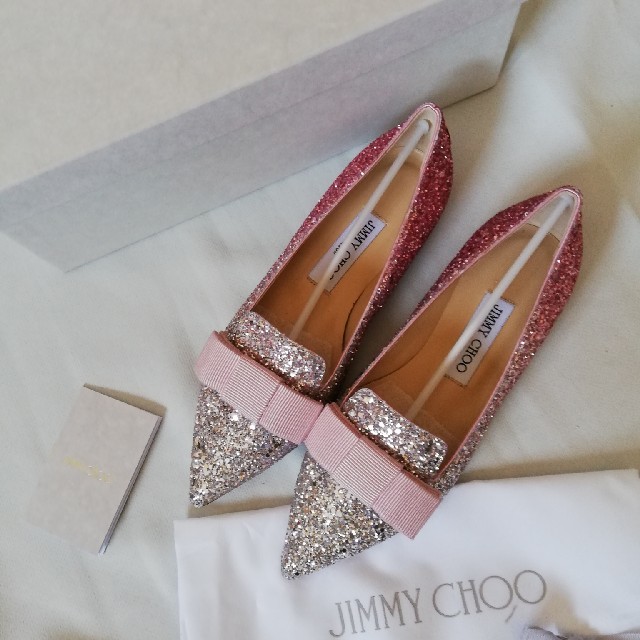 JIMMY CHOO(ジミーチュウ)のニューロマンサー様専用　Jimmy Choo GALA  FLAMINGO  レディースの靴/シューズ(バレエシューズ)の商品写真