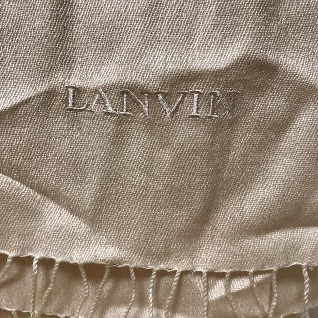 LANVIN(ランバン)のランバン ストール ベージュ ハンドメイドのファッション小物(マフラー/ストール)の商品写真