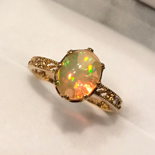 K18 アンティーク風♡オパール リング  1.22ct