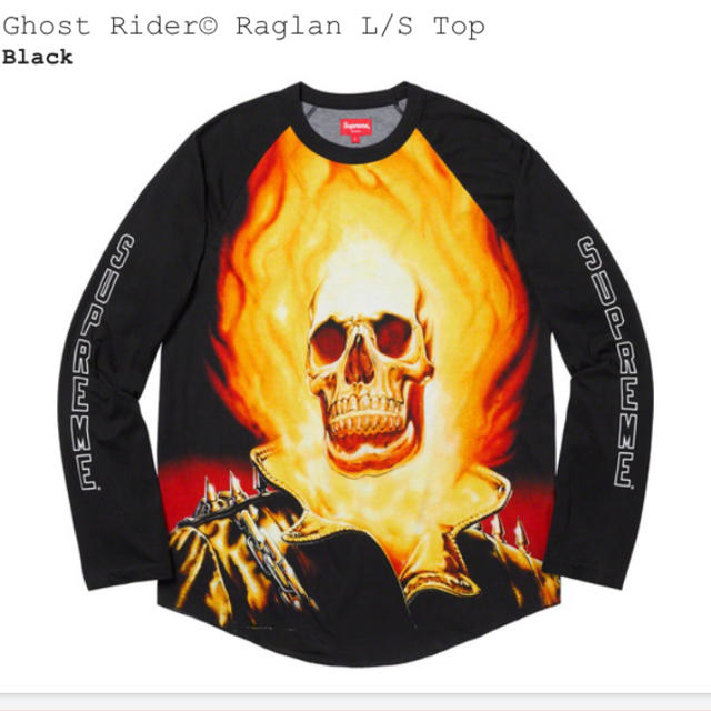 Supreme【L】Supreme Ghost Rider© Raglan L/S Top