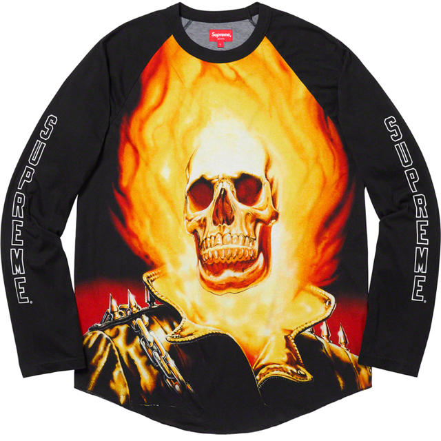 Supreme(シュプリーム)のsupreme 19ss Ghost Rider© Raglan L/S Top メンズのトップス(Tシャツ/カットソー(七分/長袖))の商品写真