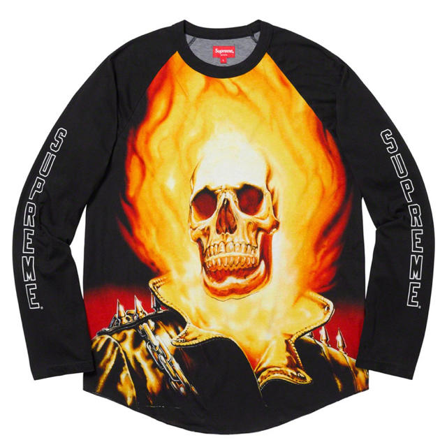 Supreme(シュプリーム)のsupreme 19ss Ghost Rider© Raglan L/S Top メンズのトップス(Tシャツ/カットソー(七分/長袖))の商品写真