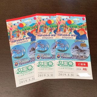 さがみ湖プレジャーフォレスト入園券 3枚セット(遊園地/テーマパーク)