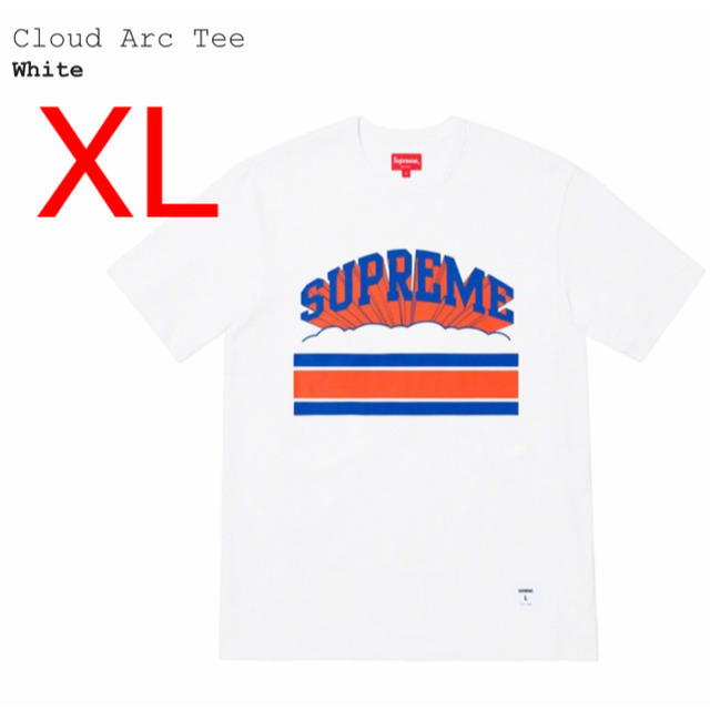 XL 白 Supreme Cloud Arc Tee www.krzysztofbialy.com