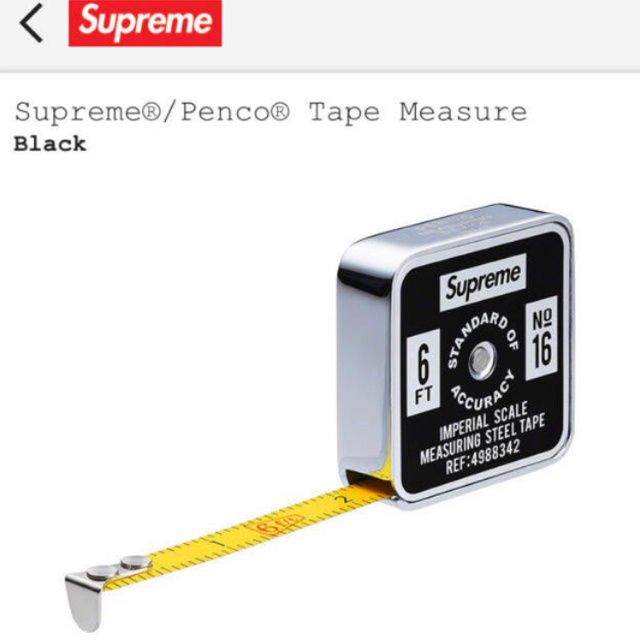 Supreme Penco Tape Measure シュプリーム メジャー 黒 1