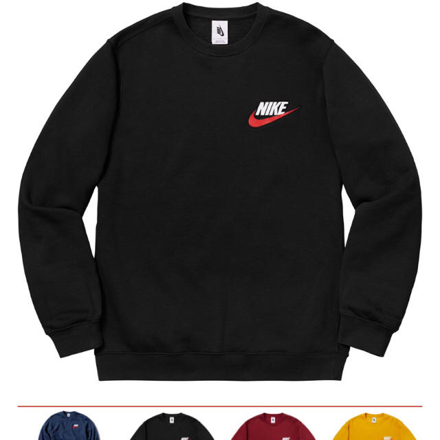 Supreme(シュプリーム)のSupreme NIKE crew neck 黒 L メンズのトップス(スウェット)の商品写真