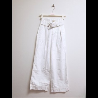 マウジー(moussy)のMOUSSY♡新品タグ付き！HL HIGH WAIST BELTED WIDE(デニム/ジーンズ)