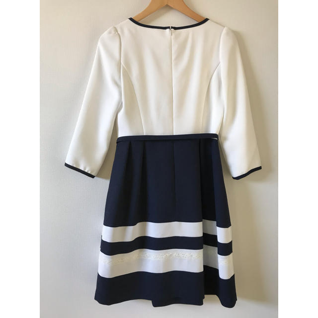 LAISSE PASSE(レッセパッセ)の【専用】♡ LAISSE PASSE ヘムボーダーバイカラーワンピース♡ レディースのワンピース(ひざ丈ワンピース)の商品写真