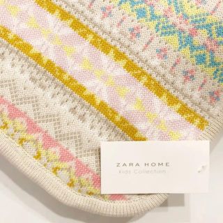 ザラホーム(ZARA HOME)の新品 ZARA HOME ザラホーム マルチカラー ボーダー ブランケット(おくるみ/ブランケット)