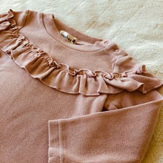 ブランシェス(Branshes)のブランシェス フリル長袖シャツ 80㎝(シャツ/カットソー)