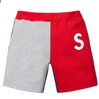 シュプリーム(Supreme)のSupreme S Logo sweatshort レッド(ショートパンツ)