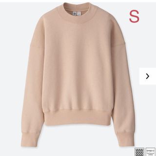 ユニクロ(UNIQLO)のユニクロ ユー スウェットクルーネック プルオーバー Sサイズ／ピンク 新品！(トレーナー/スウェット)